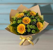 Букет цветов из:  Герберы и Хризантемы в Мирном