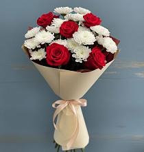 Букет цветов из:  Розы и Хризантемы в Мирном