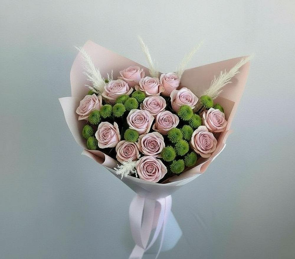 Букет цветов из: Розы и Хризантемы в Мирном
