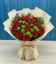 Букет цветов из:  Розы и Хризантемы в Мирном