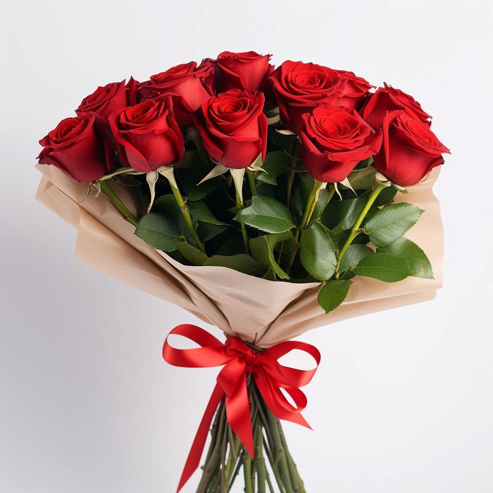 Букет 11 Красных роз Эдлесс Лав в Мирном